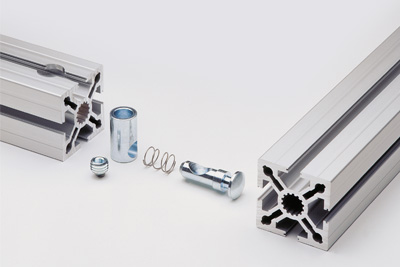 Aluminium profile and connector