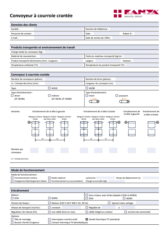 Kanya AG - brochure convoyeur à courroie crantée